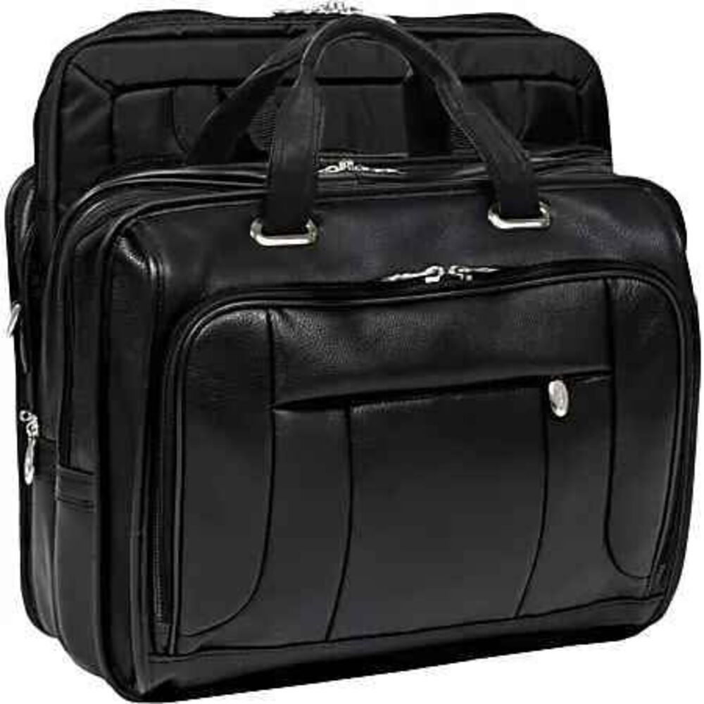 McKlein River West 17″ Fly‑Through Checkpoint‑Friendly Leather Laptop Case 2 pcs